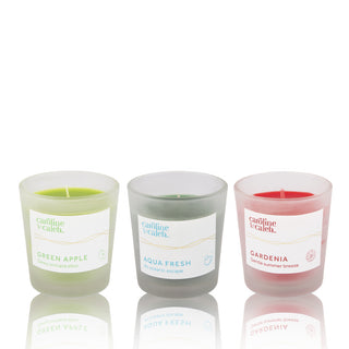 Gardenia, Green Apple and Aqua Fresh - Candle Gift Set